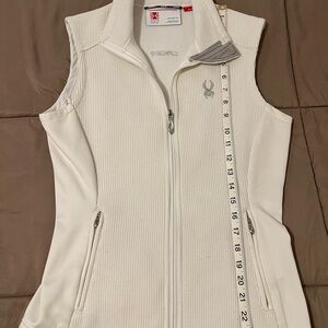 Spyder White Sleeveless Hoodie